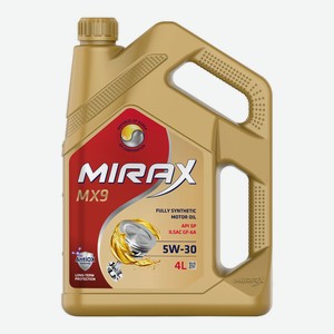 Масло моторное синтетическое MIRAX MX9 SAE 5W-30 API SP, ILSAC GF 6A 4л