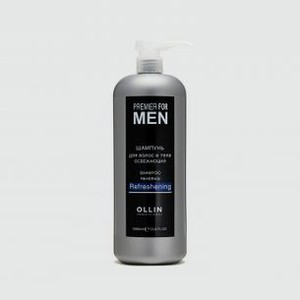 Шампунь для волос и тела освежающий OLLIN PROFESSIONAL Premier For Men 1000 мл