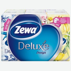 Платочки бумажные носовые Zewa Deluxe Design, 3 слоя, 10 шт