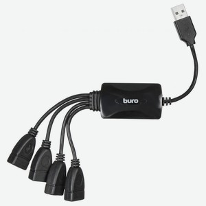 Разветвитель USB BU-HUB4-0.3-U2.0-Splitter Черный Buro