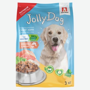 Сухой корм для собак «Зоогурман» Jolly Dog, лосось и рис, 3 кг