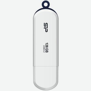 Флешка USB Silicon Power Blaze B32 128ГБ, USB3.2, белый и синий [sp128gbuf3b32v1w]