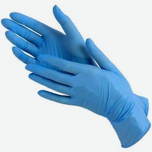 Перчатки неопудренные одноразовые, размер: M, нитрил, 200шт, цвет голубой [tn 301]