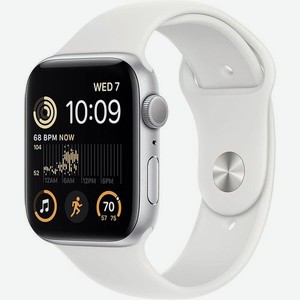 Смарт-часы Apple Watch SE 2022 A2723, 44мм, серебристый / белый [mnk23vc/a]