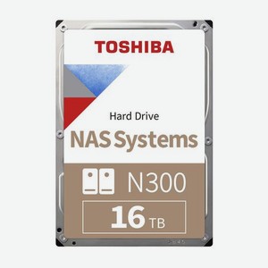 Жесткий диск Toshiba N300 HDWG31GUZSVA, 16ТБ, HDD, SATA III, 3.5 , BULK