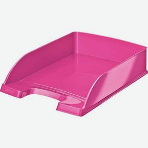 Лоток горизонтальный Leitz WOW 255x70x357, полистирол, розовый металлик [52263023]