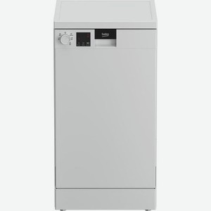 Посудомоечная машина Beko DVS050R01W, узкая, напольная, 44.8см, загрузка 10 комплектов, белая