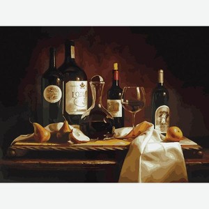 Картина по номерам Белоснежка Вино и груши