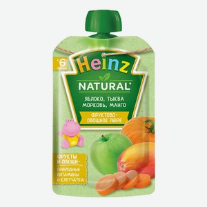 Пюре Heinz фруктово-овощное яблоко тыква морковь манго с 6 месяцев 90 г