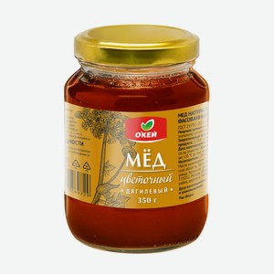 Мёд ОКЕЙ натуральный цветочный дягилевый 350г, ст/б