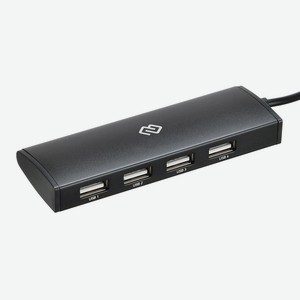 Разветвитель USB HUB-4U2.0-UC-B Черный Digma