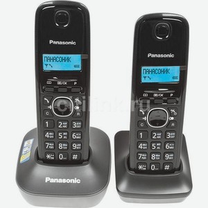 Радиотелефон Panasonic KX-TG1612RUH, темно-серый