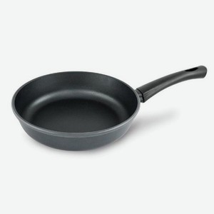 Сковорода Нева металл посуда 9124, 24см, без крышки, черный