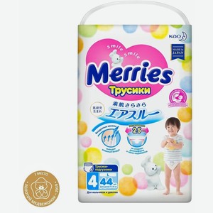 Подгузники-трусики Merries для детей размер L - 9-14 кг / 44 шт. арт.4901301230638