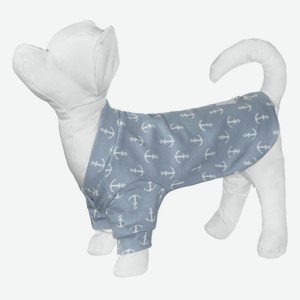 Yami-Yami одежда толстовка для собак с принтом  якорь , голубая (S)