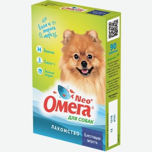 Фармакс мультивитаминное лакомство Омега Neo+  Блестящая шерсть  с биотином для собак (45 г)