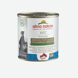 Almo Nature консервы консервы для собак, с полосатым тунцом и треской (290 г)