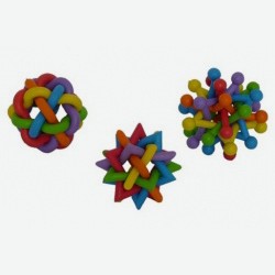 Papillon игрушка для собак  Цветная головоломка , резина, 7-8 см (87 г)