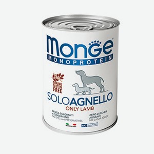 Monge консервы для собак: паштет из ягненка (400 г)