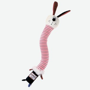 GiGwi игрушка  Заяц  с пищалкой и хрустящей шеей, текстиль/пластик (40 г)
