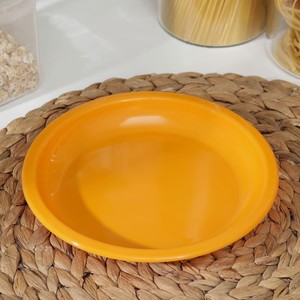 Тарелка пластиковая для вторых блюд, цвета в ассортименте