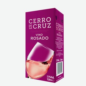 Вино Cerro De La Cruz розовое сухое, 1л Испания