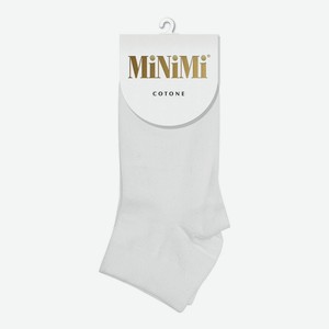 Носки женские Minimi mini cotone 1201 однотонный укороченный - Bianco, Без дизайна, 35-38
