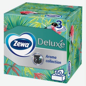 Салфетки бумажные Zewa Deluxe Арома косметические 3сл 60шт