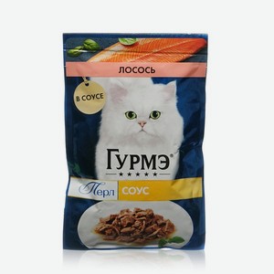 Влажный корм для кошек Гурмэ Перл Соус   Лосось   75г