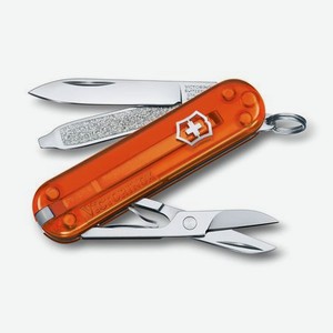 Нож-брелок Victorinox Classic SD Colors, 58 мм, 7 функций,  Fire Opal 