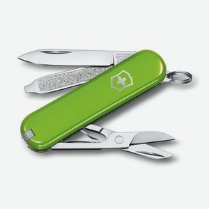 Нож-брелок Victorinox Classic SD Colors, 58 мм, 7 функций,  Smashed Avocado 