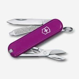 Нож-брелок Victorinox Classic SD Colors, 58 мм, 7 функций,  Tasty Grape 