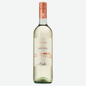 Вино Cielo TREBBIANO белое полусухое Италия, 0,75 л