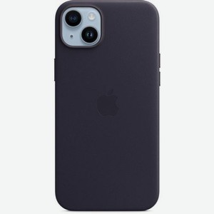 Чехол (клип-кейс) Apple Leather Case with MagSafe, для Apple iPhone 14 Plus, темно-фиолетовый [mppc3fe/a]