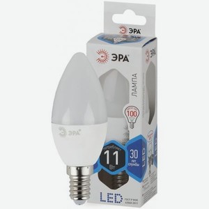 Лампа ЭРА LED smd B35-11w-840-E14 свечка теплый свет