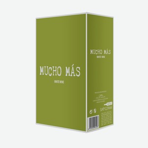 Вино Mucho Mas белое сухое, 3л Испания