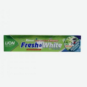 Зубная паста LION Thailand отбеливающая супер прохладная мята Fresh & White, 160 г