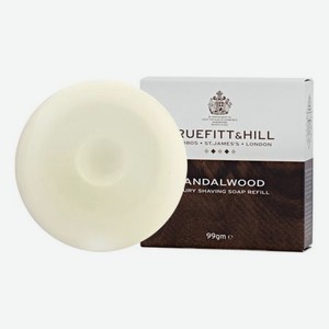Люкс-мыло для бритья запасной блок для деревянной чаши Sandalwood Luxury Shaving Soap 99г