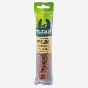 Лакомство для собак TiTBiT колбаски Особые с кальцием для маленьких и средних пород, 30 г