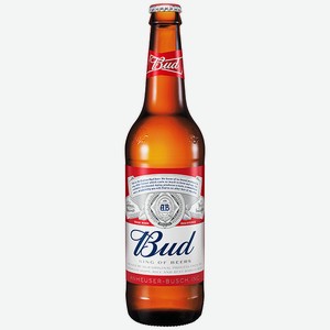Пиво Bud светлое 0.44 л, стеклянная бутылка