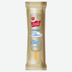 Мороженое пломбир «Золотой Стандарт» Московское со сливками, 80 г