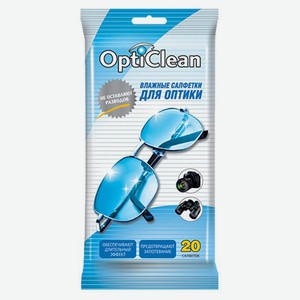 Влажные салфетки OptiClean для оптики, 20 шт