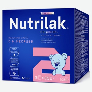 Смесь молочная Nutrilak Premium 2 с 6 месяцев, 1,05 кг