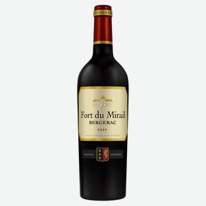 Вино Fort du Mirail Bergerac Aop красное сухое Франция, 0,75 л
