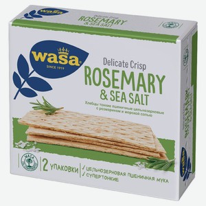 Хлебцы пшеничные Wasa Delicate Crisp Rosemary & Sea salt с розмарином и морской солью, 190 г