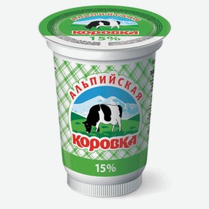 Молокосодержащий продукт «Альпийская коровка» 15% ЗМЖ, 400 г