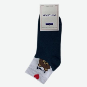 Носки женские Monchini артL212 - Зеленый, Медведь, 35-37