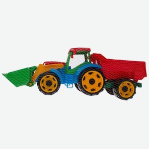 Игрушка Каролина детский автомобиль трактор с прицепом 54см в ассортименте