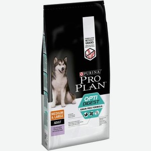 Корм для собак PRO PLAN средних пород с чувствительным пищеварением беззерновой индейка 12кг