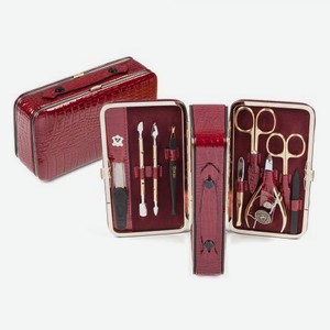 Маникюрный набор-чемодан 9 предметов Zinger MS-1203-801-G бордовый